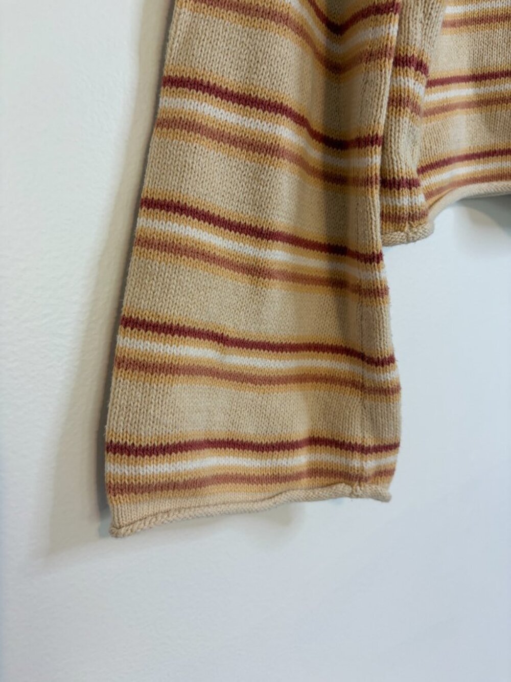 Roxy Side Swipe Poncho Hoodie In The Tapioca Retro Rays Stripe Colorway - Picture 2 of 6